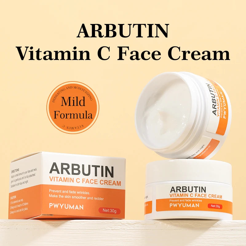 Facial cream with vitamin C and ARBUTIN