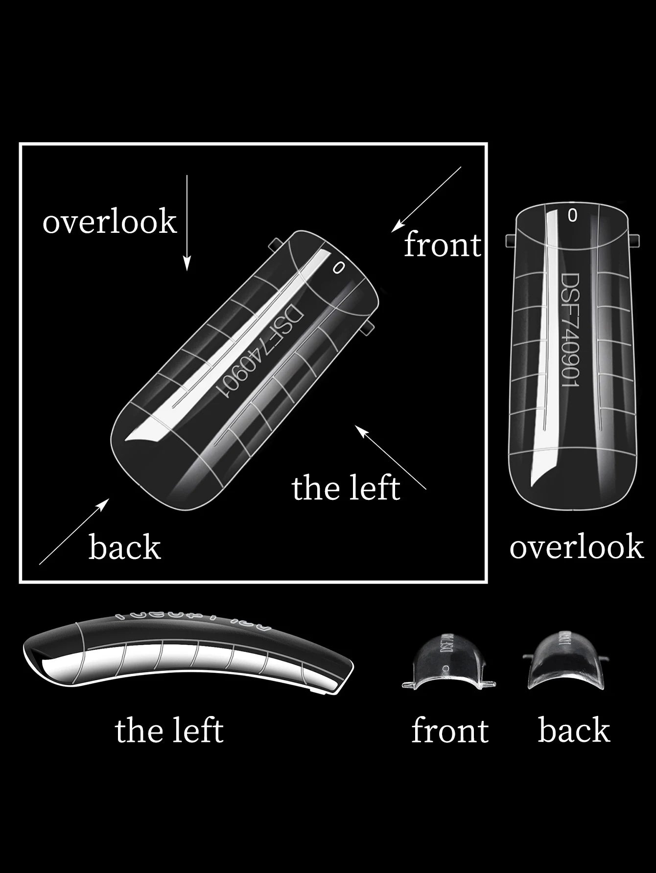Set of 120 Misscheering Transparent Nail Molds.