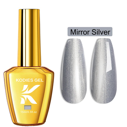 KODIES silver and pink metallic enamels