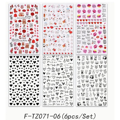 Set de 6 Piezas – Stickers 3D