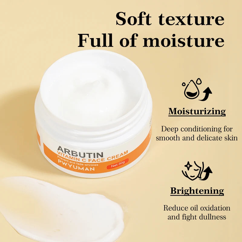 Facial cream with vitamin C and ARBUTIN