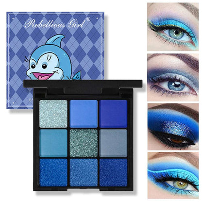 Paleta de Sombras Rebellius girl de 9 Colores.