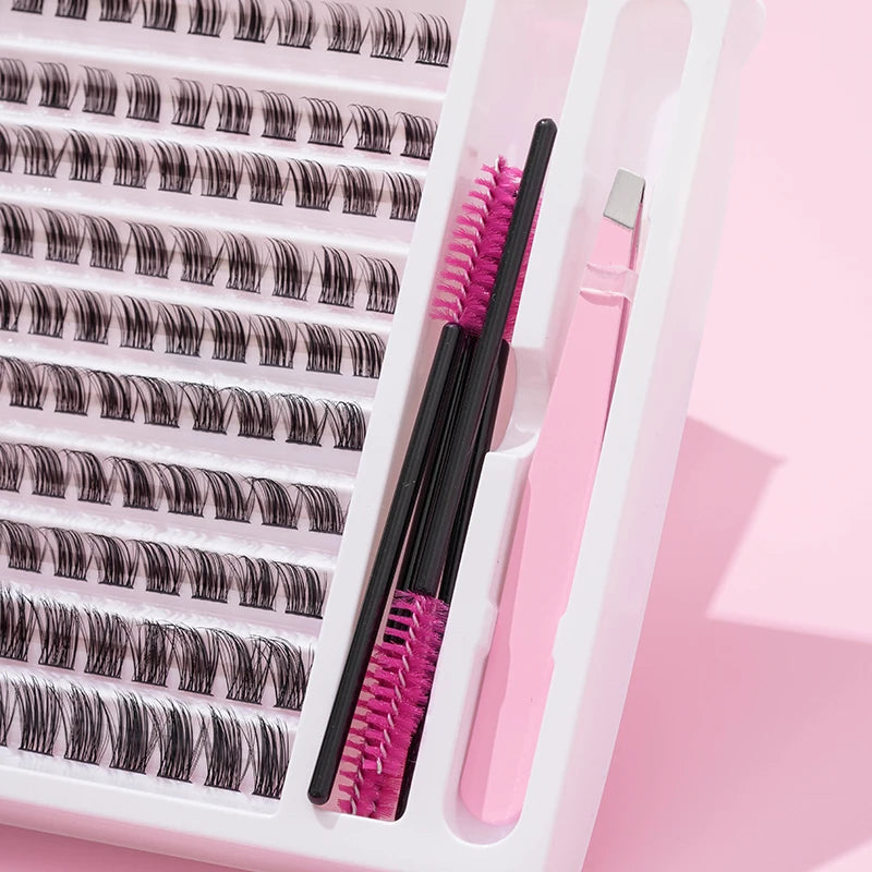 False Eyelashes in Clusters