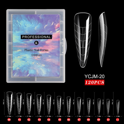 Set of 120 Misscheering Transparent Nail Molds.