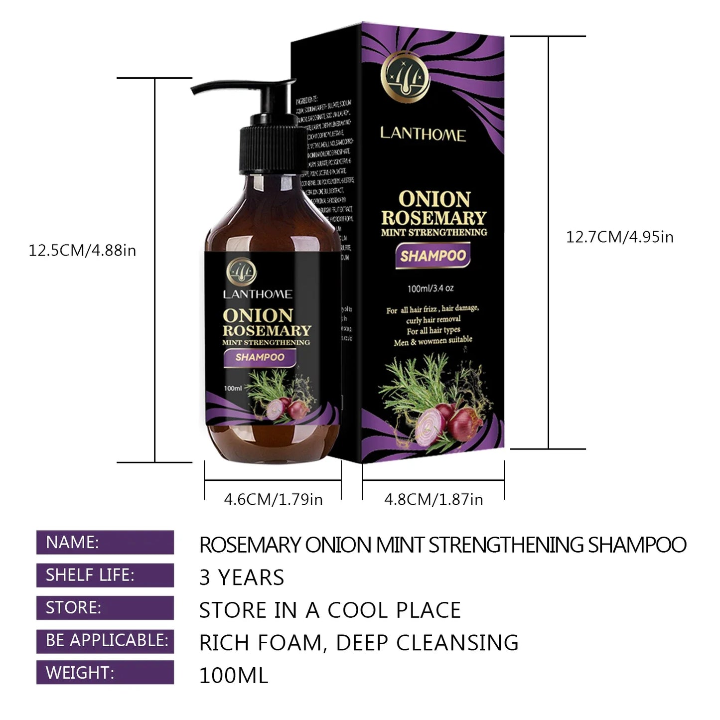 LANTHOME Shampoo para Crecimiento Capilar.