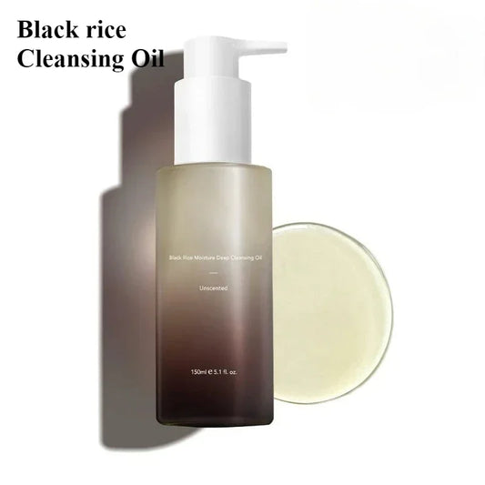 Black rice oil for facial cleansing and moisturizing.
