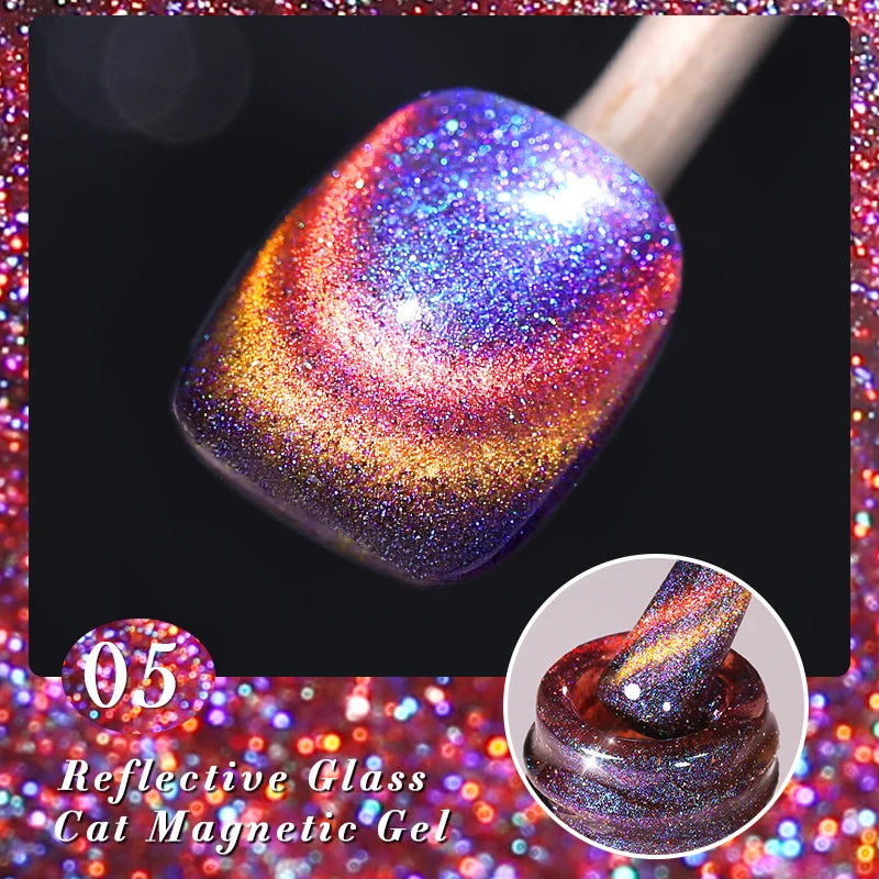 BORN PRETTY 6 Colors UV Magnetic Nail Polish