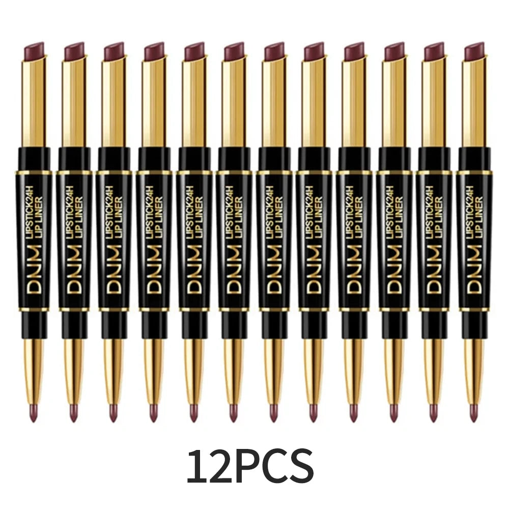 Set of 12 double-ended lipsticks from the DNM brand