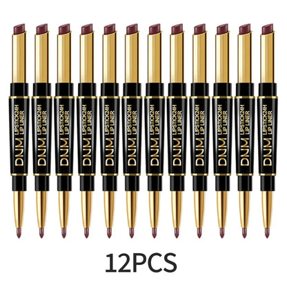 Set of 12 double-ended lipsticks from the DNM brand