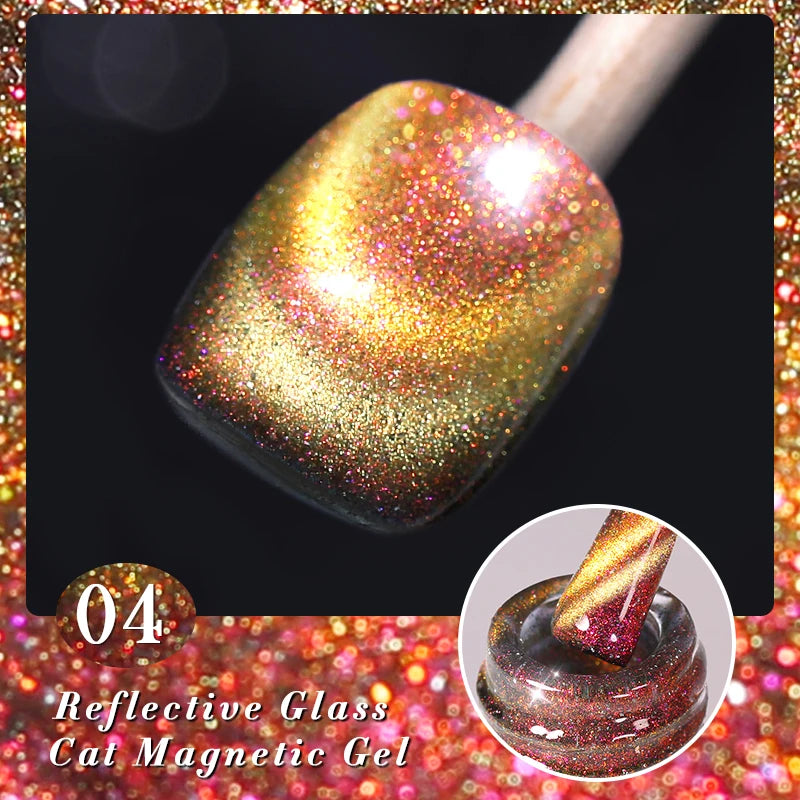 BORN PRETTY 6 Colors UV Magnetic Nail Polish