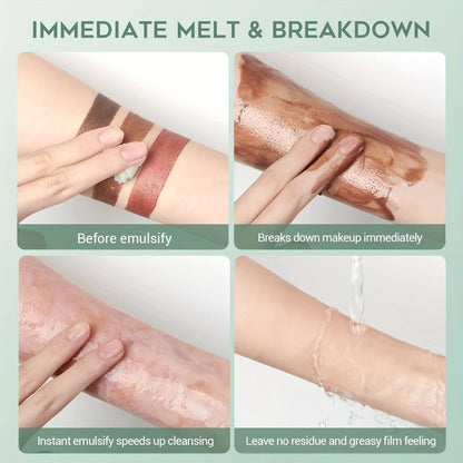 Fruity-scented makeup remover cream