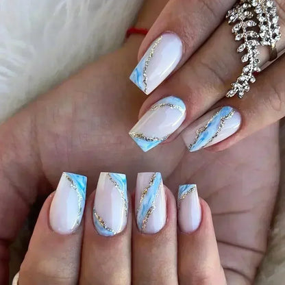 Set of 24 Short False Nails.