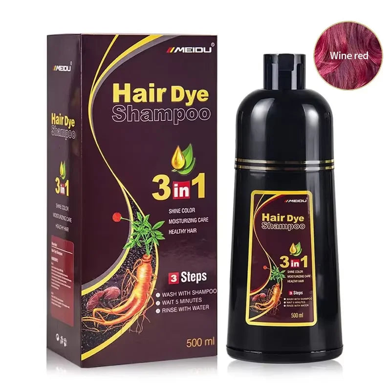 HAIRDEYChampún para conservar teñido de negro en el cabello.