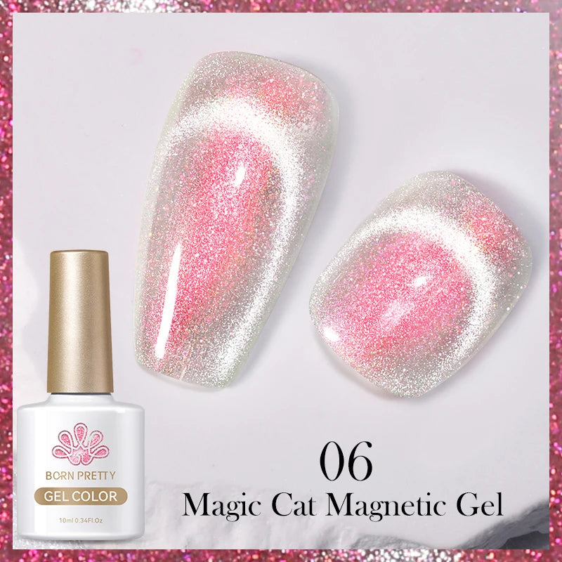 BORN PRETTY 6 Colors UV Magnetic Nail Polish