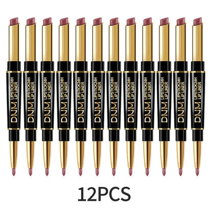 Set of 12 double-ended lipsticks from the DNM brand
