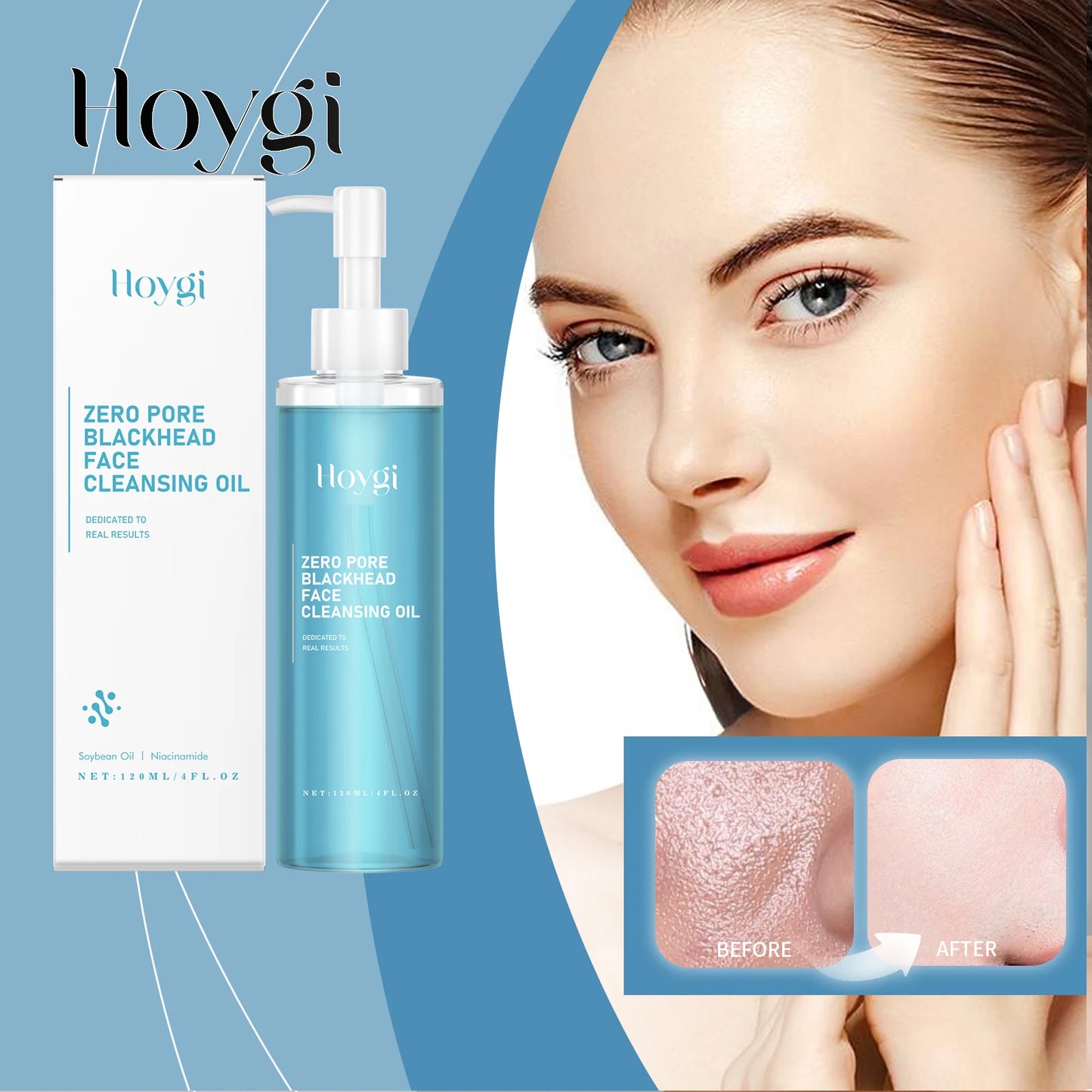 Aceite limpiador de maquillaje y facial Hoygi