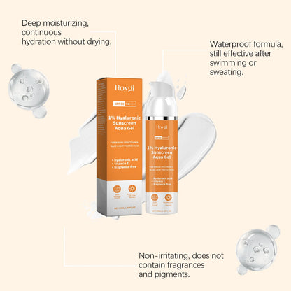 Protector solar en gel con ácido hialuróico al 1% SPF50+