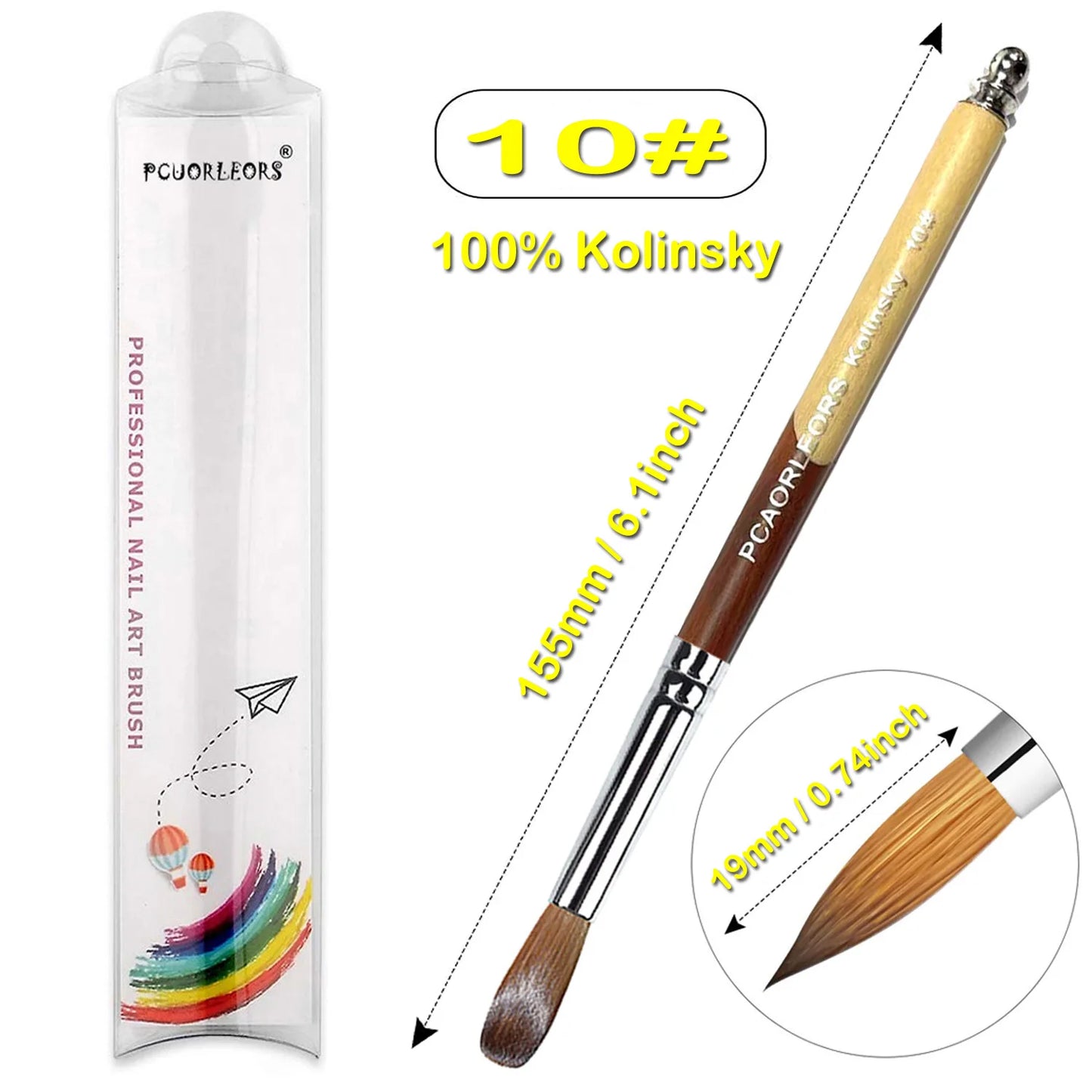 Pinceles para manicura y pedicura.