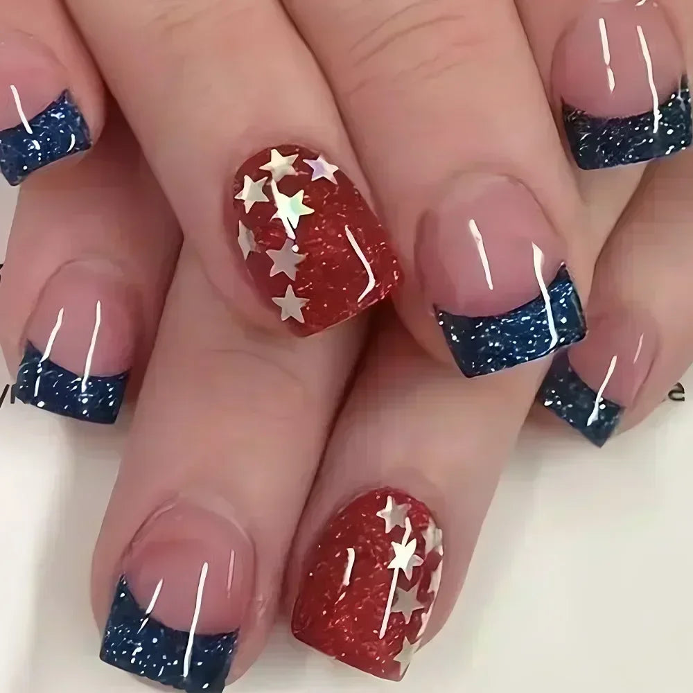Set of 24 Short False Nails.