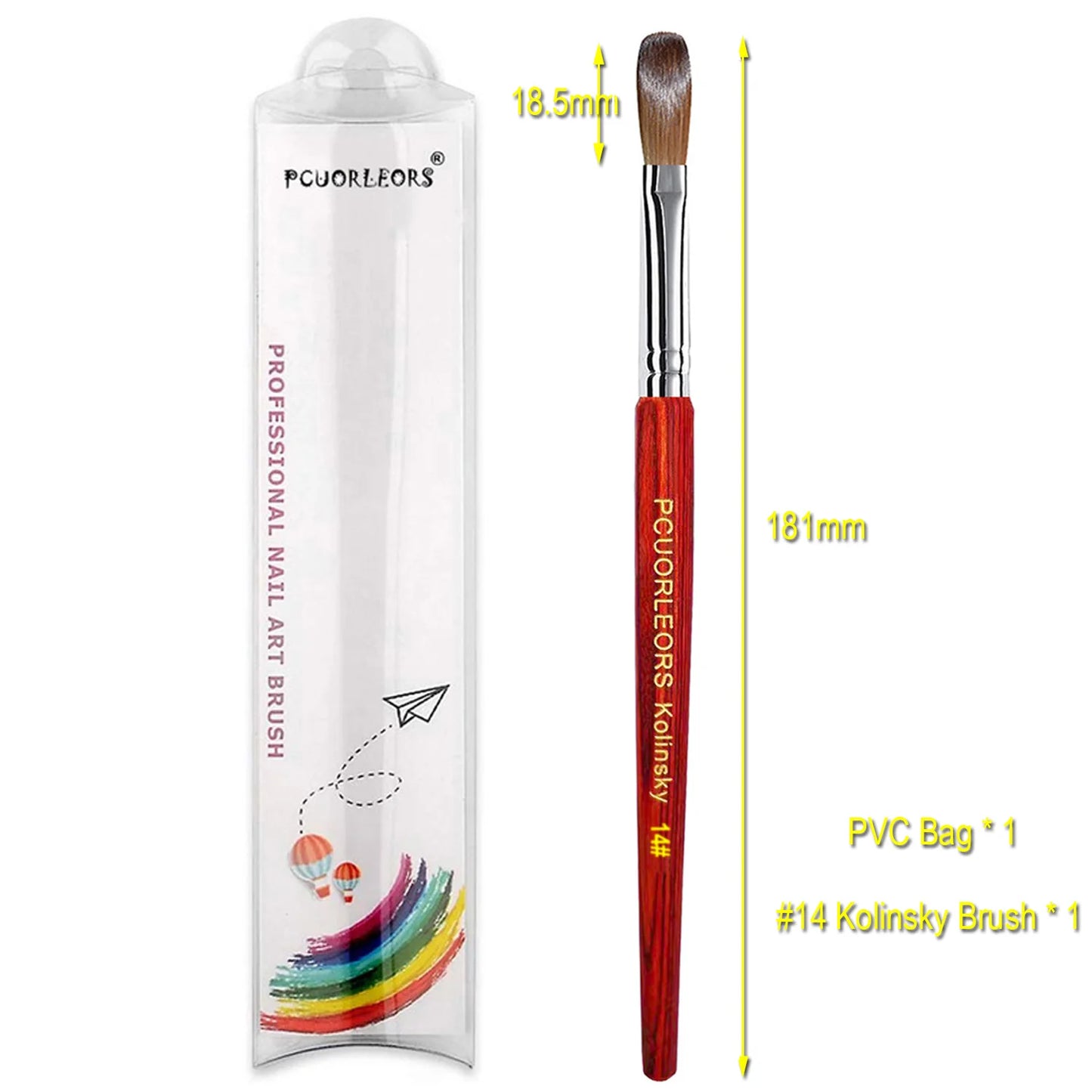 Pinceles para manicura y pedicura.