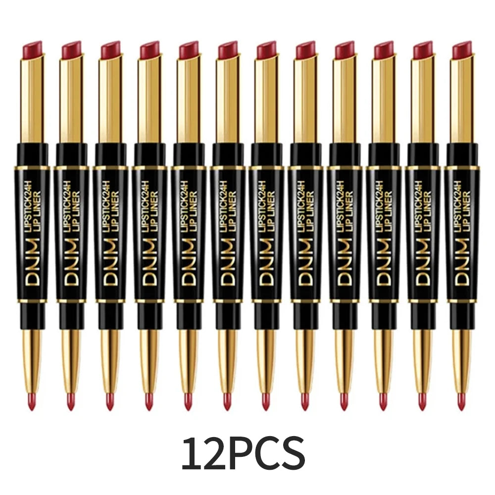 Set of 12 double-ended lipsticks from the DNM brand