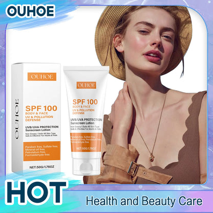 Crema con protección solar SPF100 OUHOE