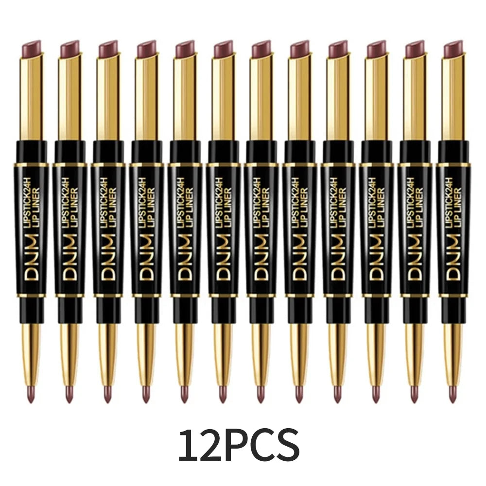 Set of 12 double-ended lipsticks from the DNM brand