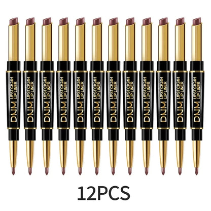 Set of 12 double-ended lipsticks from the DNM brand