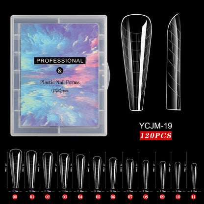 Set of 120 Misscheering Transparent Nail Molds.