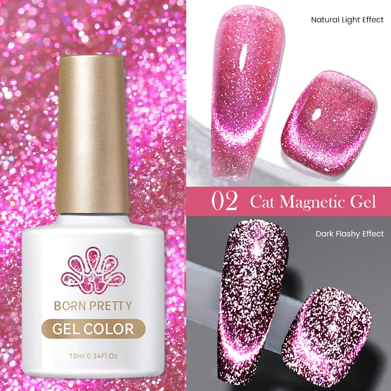 BORN PRETTY 6 Colors UV Magnetic Nail Polish