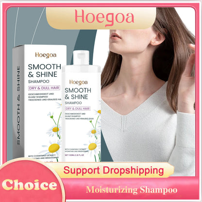 HOEGOA Champú para cabello seco y opacado, recibe brillo y suavidad.