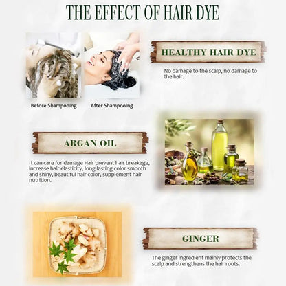 HAIR CARE Champú de aceite de argán y colágeno para un color de cabello negro natural.
