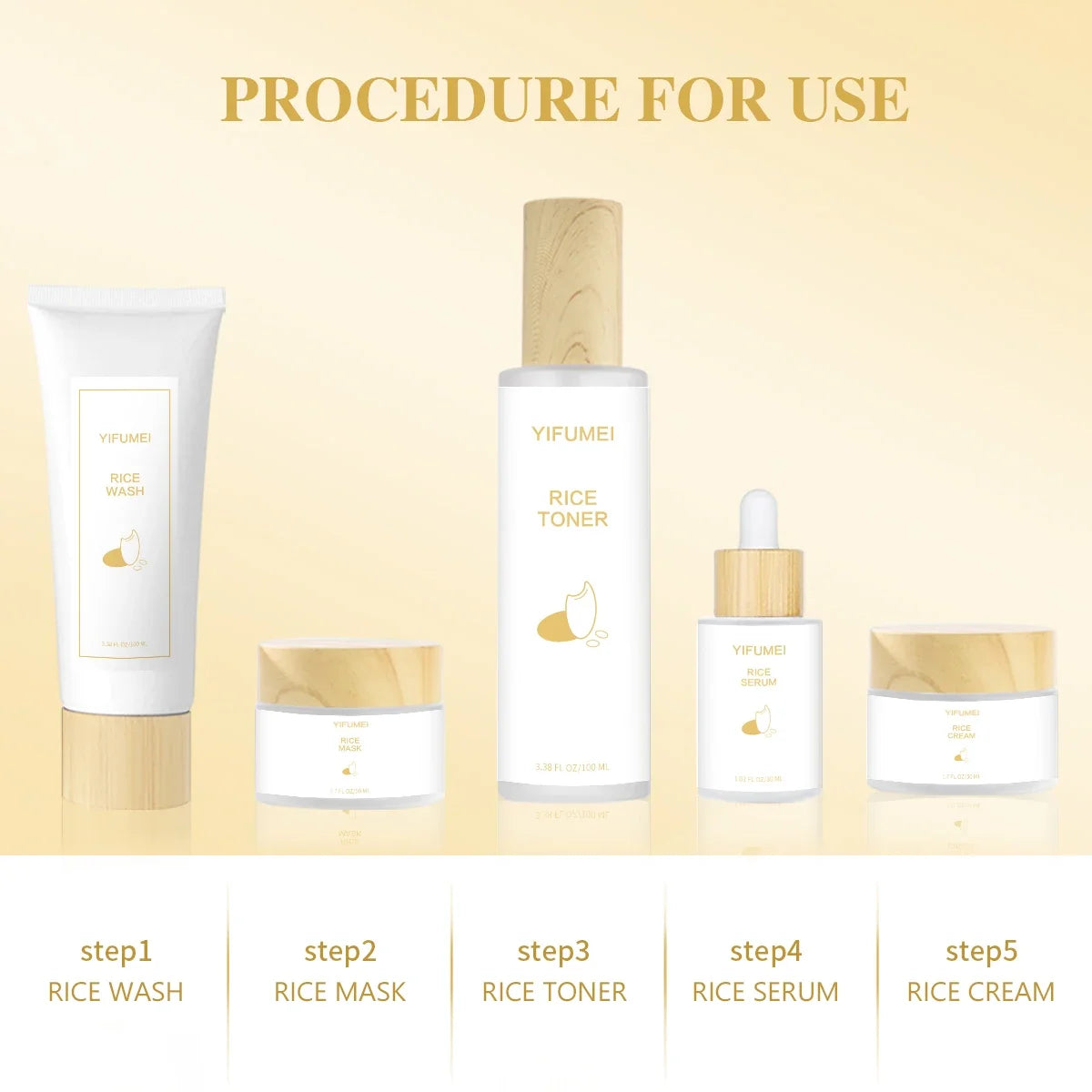 Set facial de arroz Crown Diamond