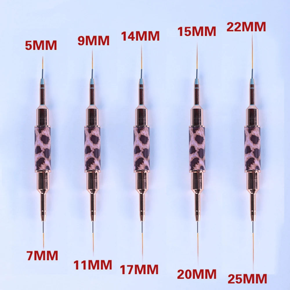 Pinceles doble punta para manicura y pedicura.