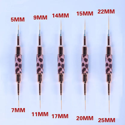 Pinceles doble punta para manicura y pedicura.