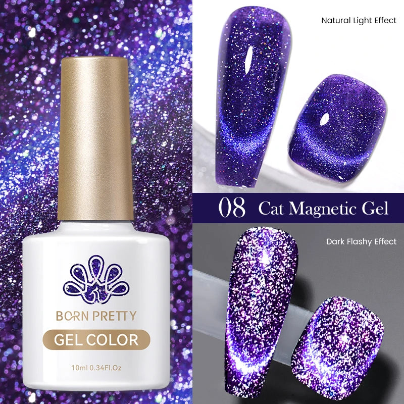 BORN PRETTY 6 Colors UV Magnetic Nail Polish