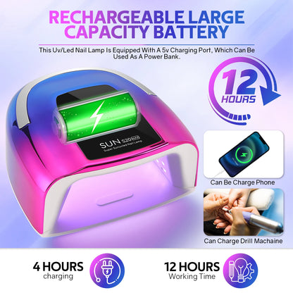 SUNS20 Lámpara  de 200w uv/led para curar esmalte de uñas,