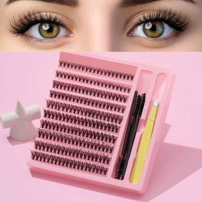 False Eyelashes in Clusters