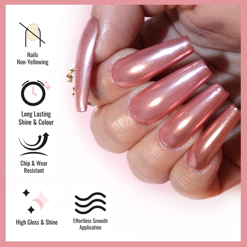KODIES silver and pink metallic enamels