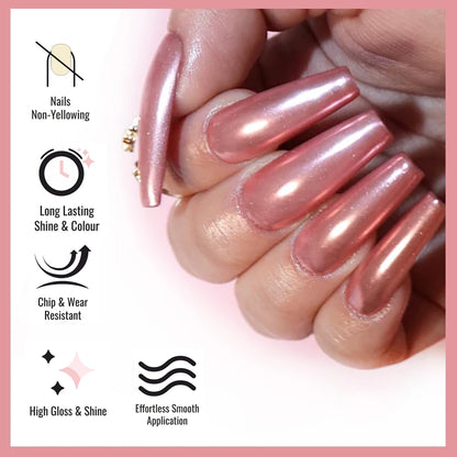 KODIES silver and pink metallic enamels