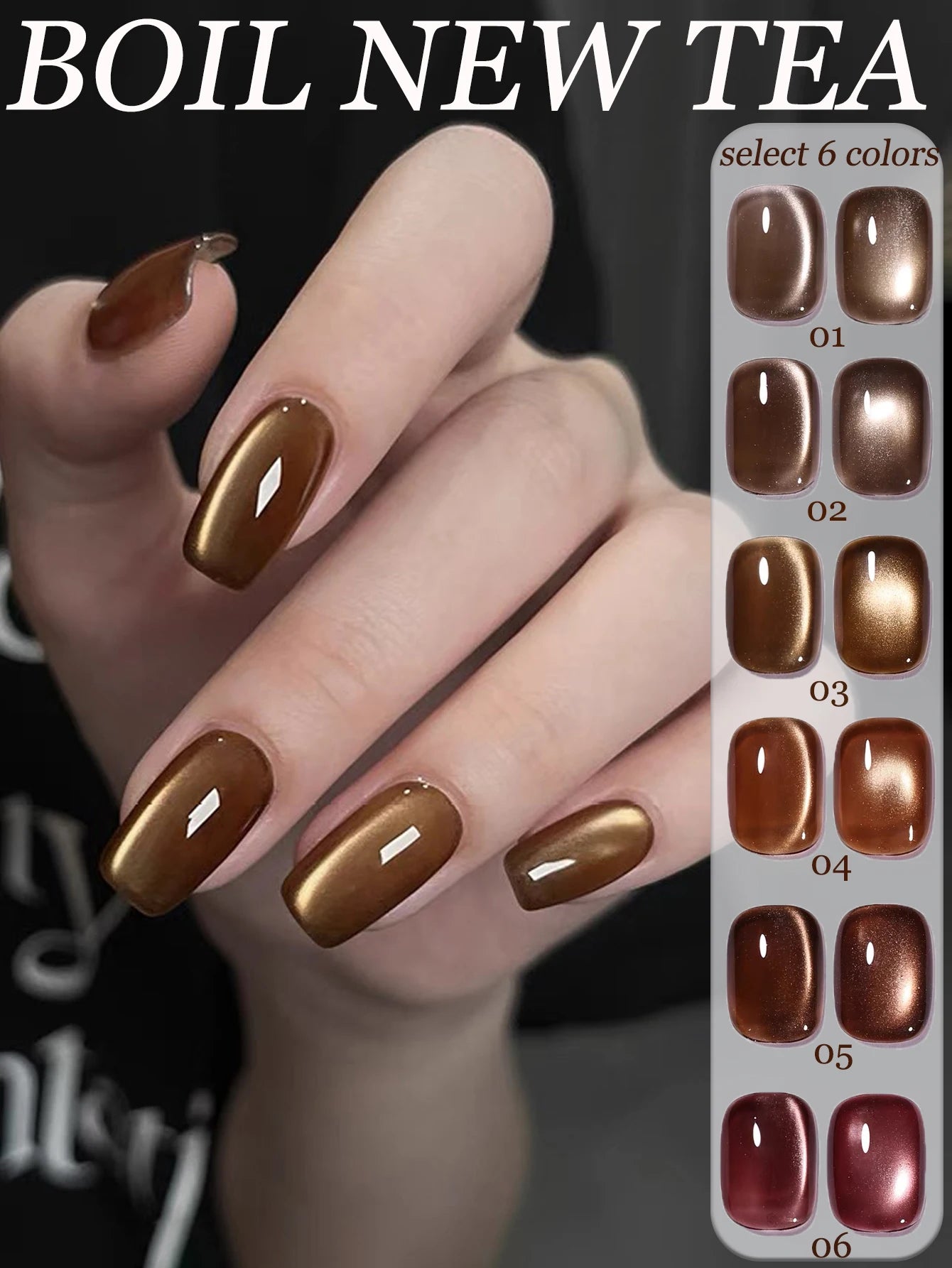 MIANEL magnetic cat eye nail polishes