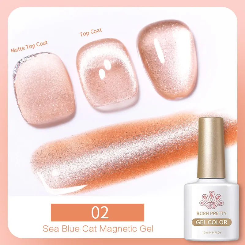 BORN PRETTY 6 Colors UV Magnetic Nail Polish