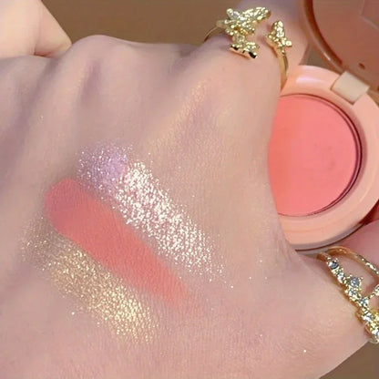 3 in 1 Palette - Blush, Matte and Shimmer Highlighter Waterproof Long Lasting