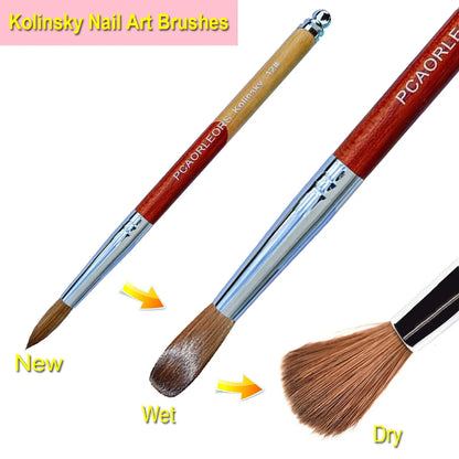 Pinceles para manicura y pedicura.