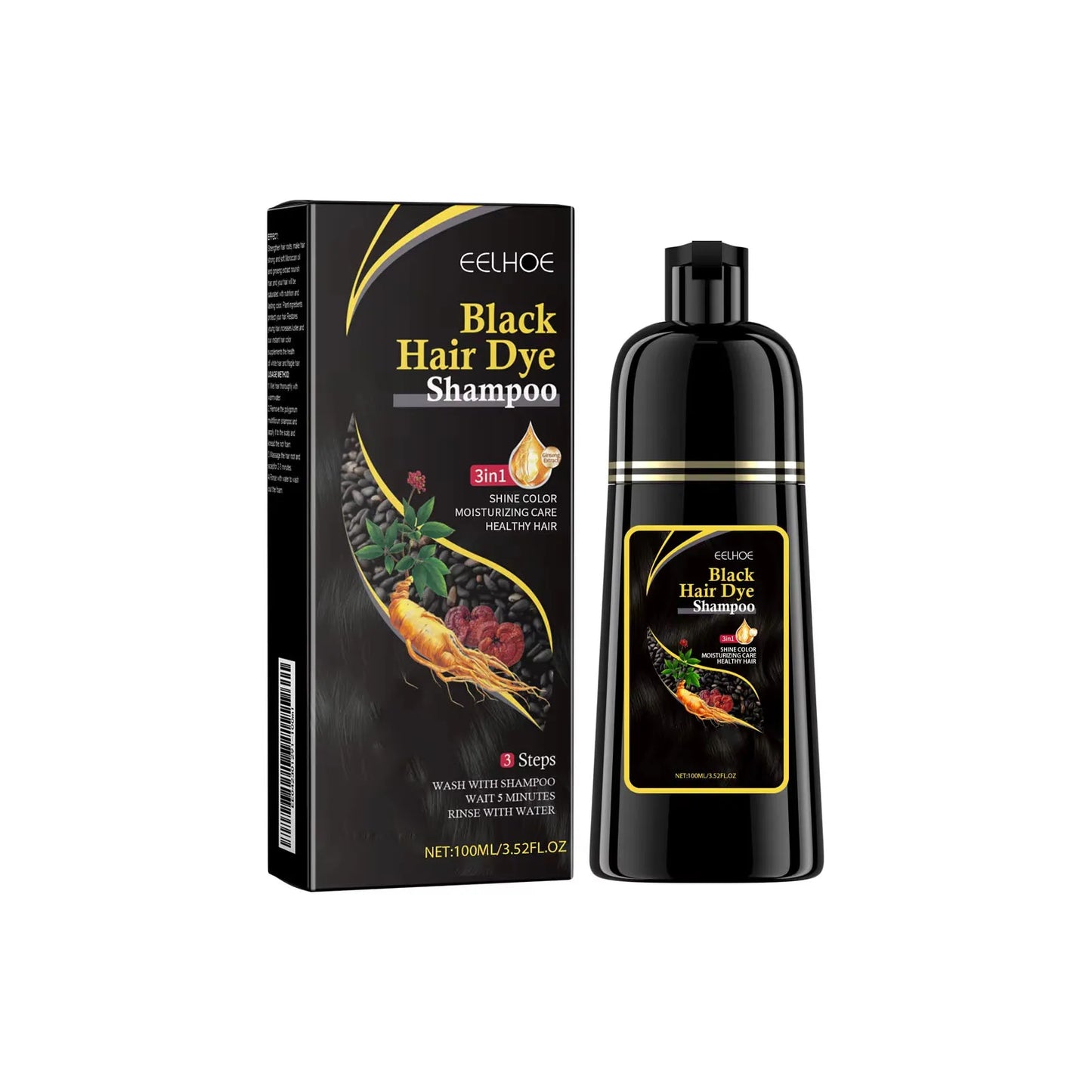 HAIR DYE  Champú Colorante de Extractos Herbales