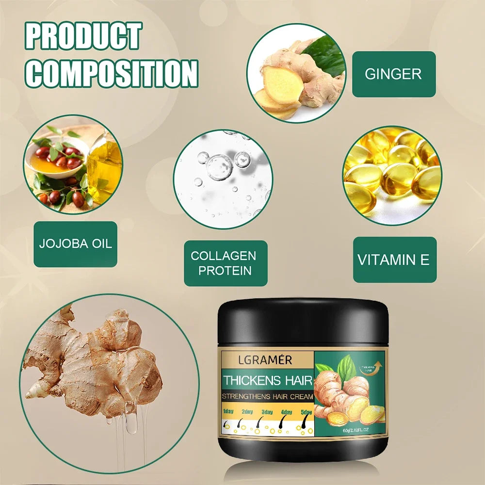 LGRAMER Crema para Crecimiento Capilar con Jengibre.