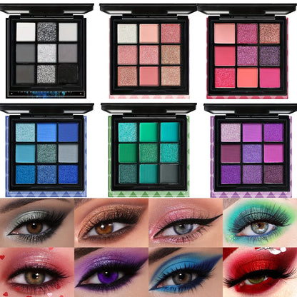 Paleta de Sombras Rebellius girl de 9 Colores.
