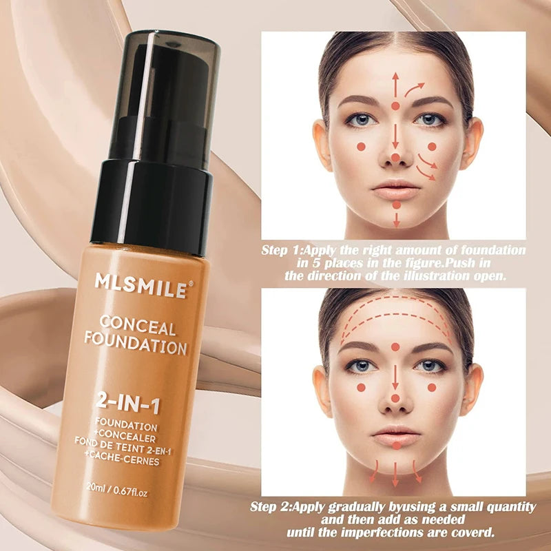 Matte Facial Foundation - BB Cream Waterproof Full Coverage