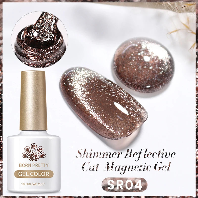 BORN PRETTY 6 Colors UV Magnetic Nail Polish