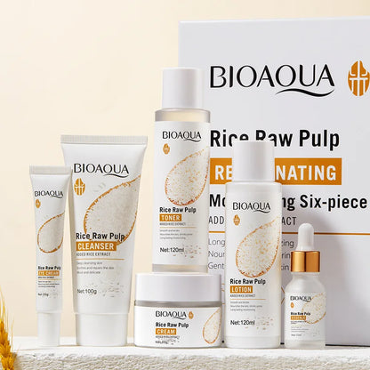 Set Bioaqua de Cuidado Facial de Pulpa de Arroz